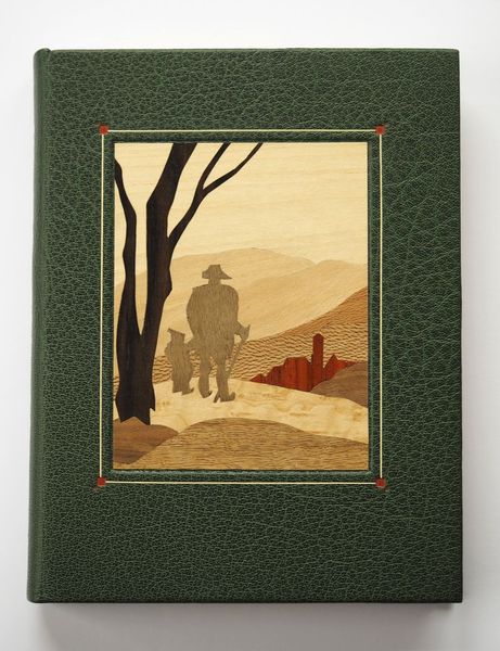 Romain Rolland, Colas Breugnon - Plein buffle Sherpa, incrustation d’une marqueterie en bois précieux