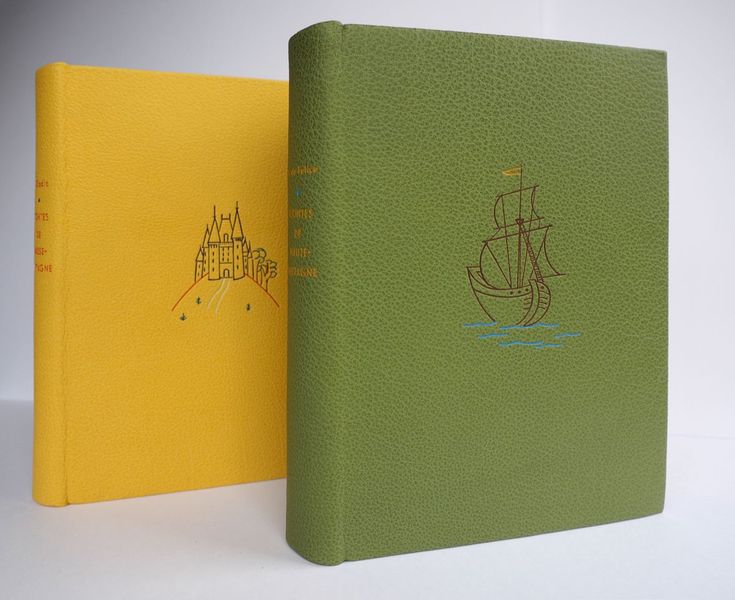 Contes de Basse-Bretagne - Plein buffle Sherpa, incrustation d’une marqueterie en bois précieux